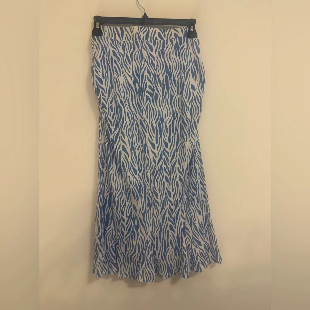 Diane Von Furstenberg Blue and White Zebra-Print Set